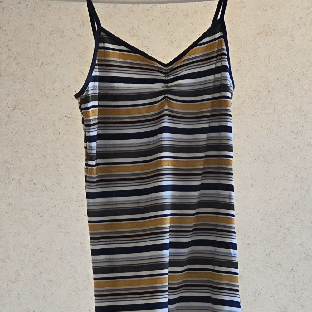 No Boundaries Navy and White Striped Top